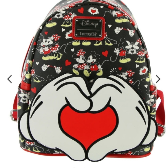 Loungfly Disney Mickey & Mini Hands of love special Edition Mini Backpack/purse - Picture 1 of 4